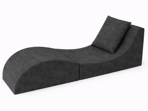 Skládací relaxační křeslo | Lehátko | Taburet | Anthracite