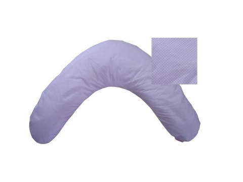 Kojící polštář fialové puntíky