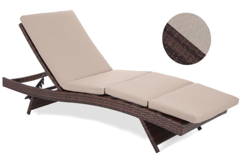 Zahradní lehátko Bora Bora Brown Mat / Brown Melange