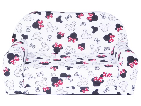 Dětská rozkládací mini pohovka Myška bílá