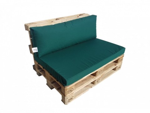 Set polstrování se zipem na pohovku z palet 120 x 80 cm - tmavě zelená
