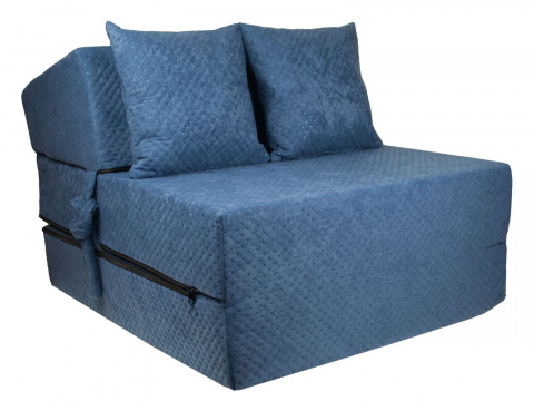 Rozkládací křeslo - matrace pro hosty Comfort tmavě modré 70x200x15 cm
