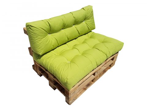 Set polstrování na pohovku z palet 120 x 80 cm - světle zelená