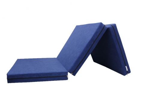 Skládací matrace pro hosty modrá 10 cm 90x195 cm