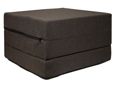 Skládací matrace pro hosty Sawana 65x195x10 cm tmavě hnědá