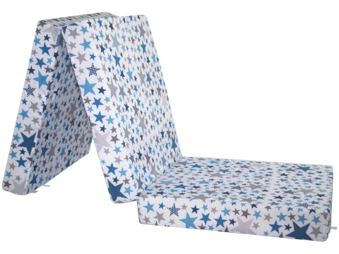 Skládací matrace pro hosty Hvězdy modré 10 cm