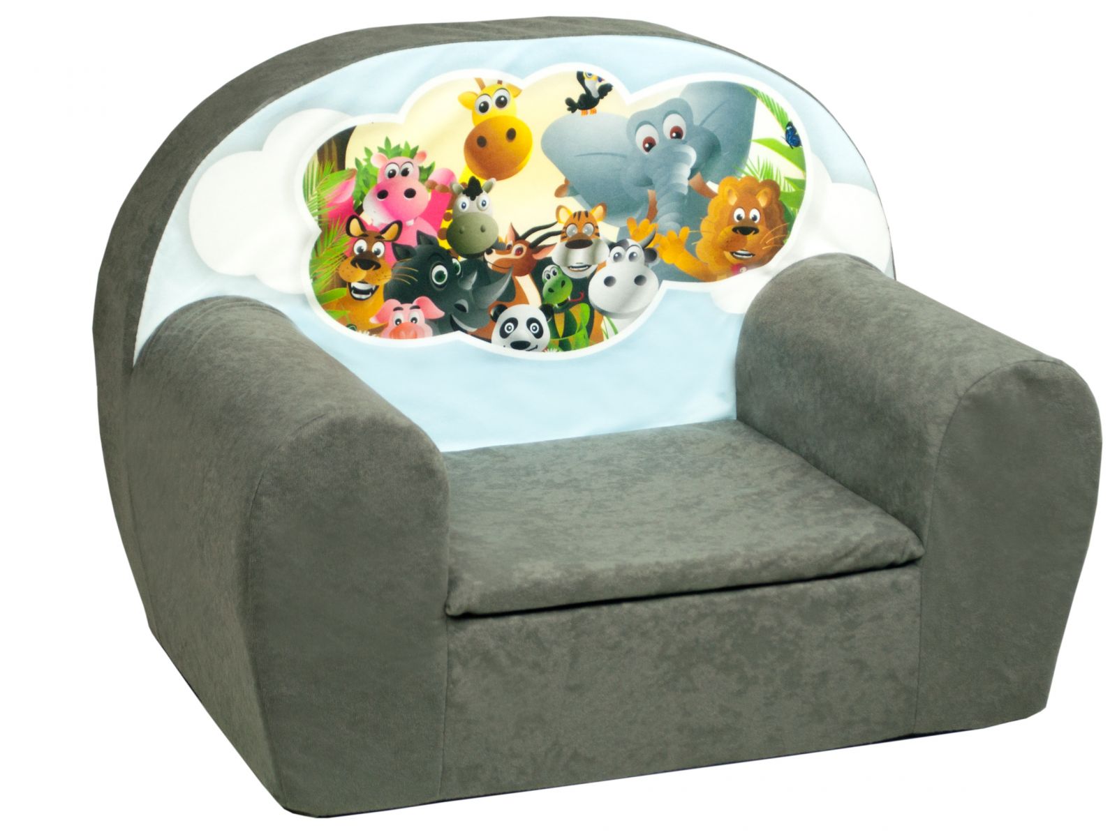 Dětské křesílko Afrika šedé