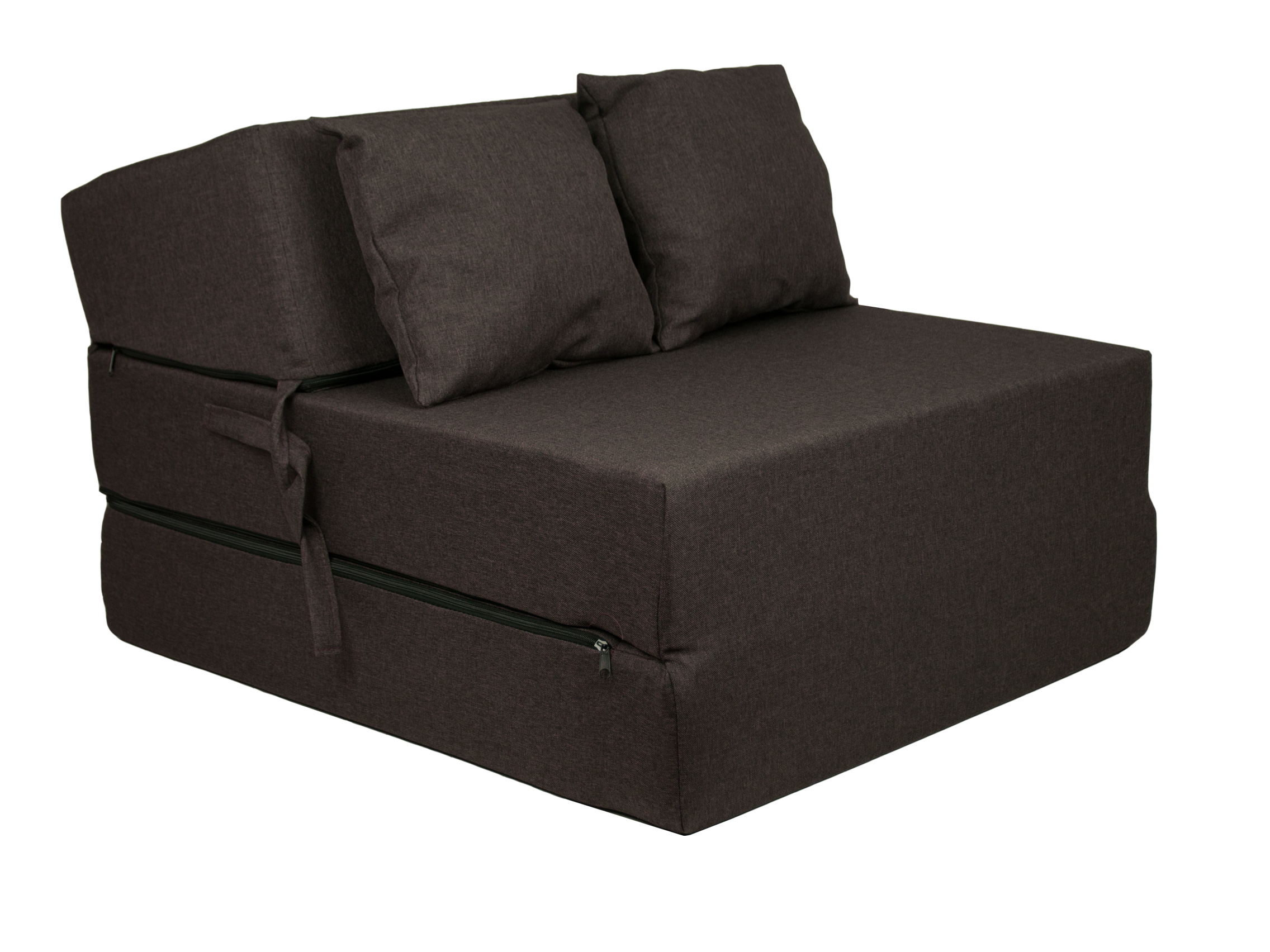 Fimex Rozkládací křeslo - matrace pro hosty Comfort Sawana hnědé 70x200x15 cm