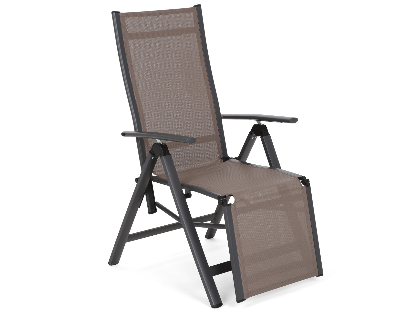 Levně Home&Garden Zahradní židle Ibiza Relax Grey / Taupe