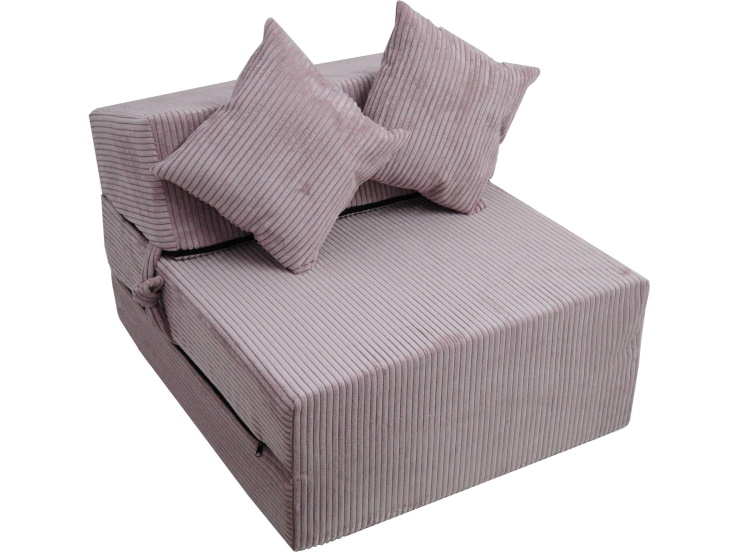 Fimex Rozkládací křeslo - matrace pro hosty Lincol růžové 70x200x15 cm