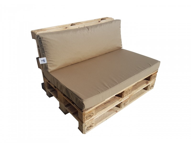 Natalia Set polstrování se zipem na pohovku z palet 120 x 80 cm - hnědá