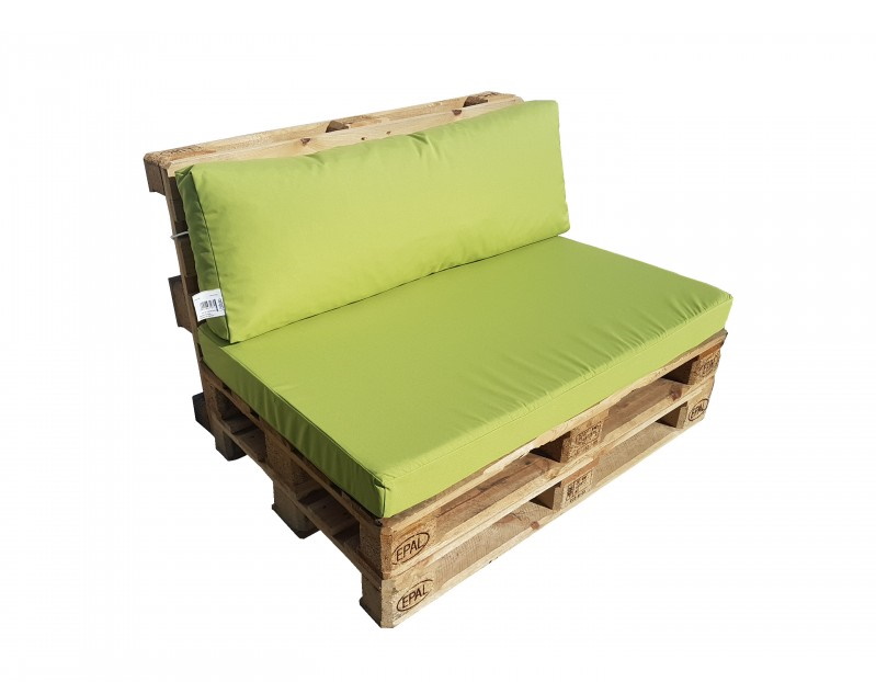 Natalia Set polstrování se zipem na pohovku z palet 120 x 80 cm - zelená