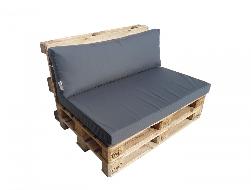 Natalia Set polstrování se zipem na pohovku z palet 120 x 80 cm - antracit