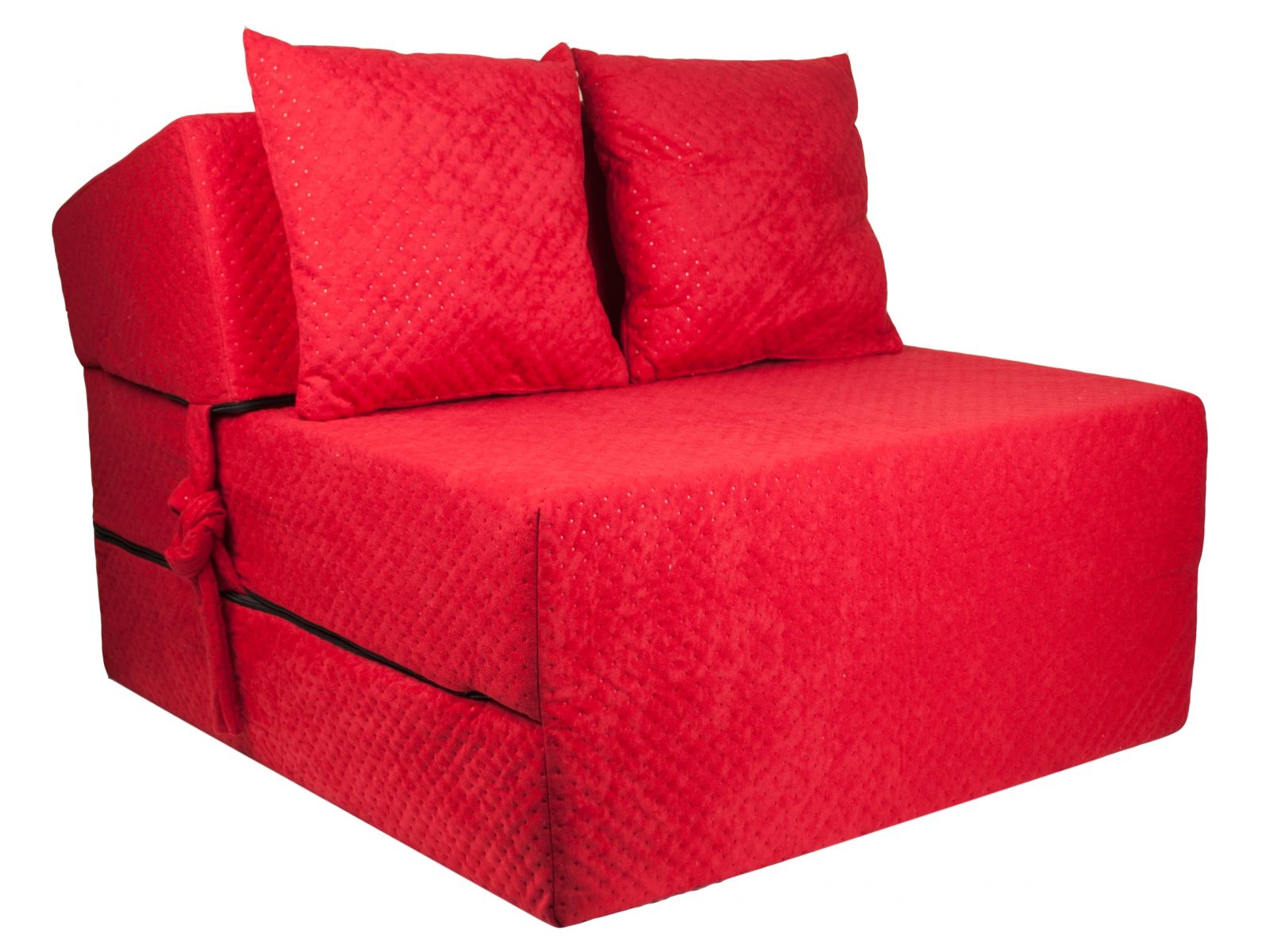 Fimex Rozkládací křeslo Comfort červené - matrace pro hosty 70x200x15 cm