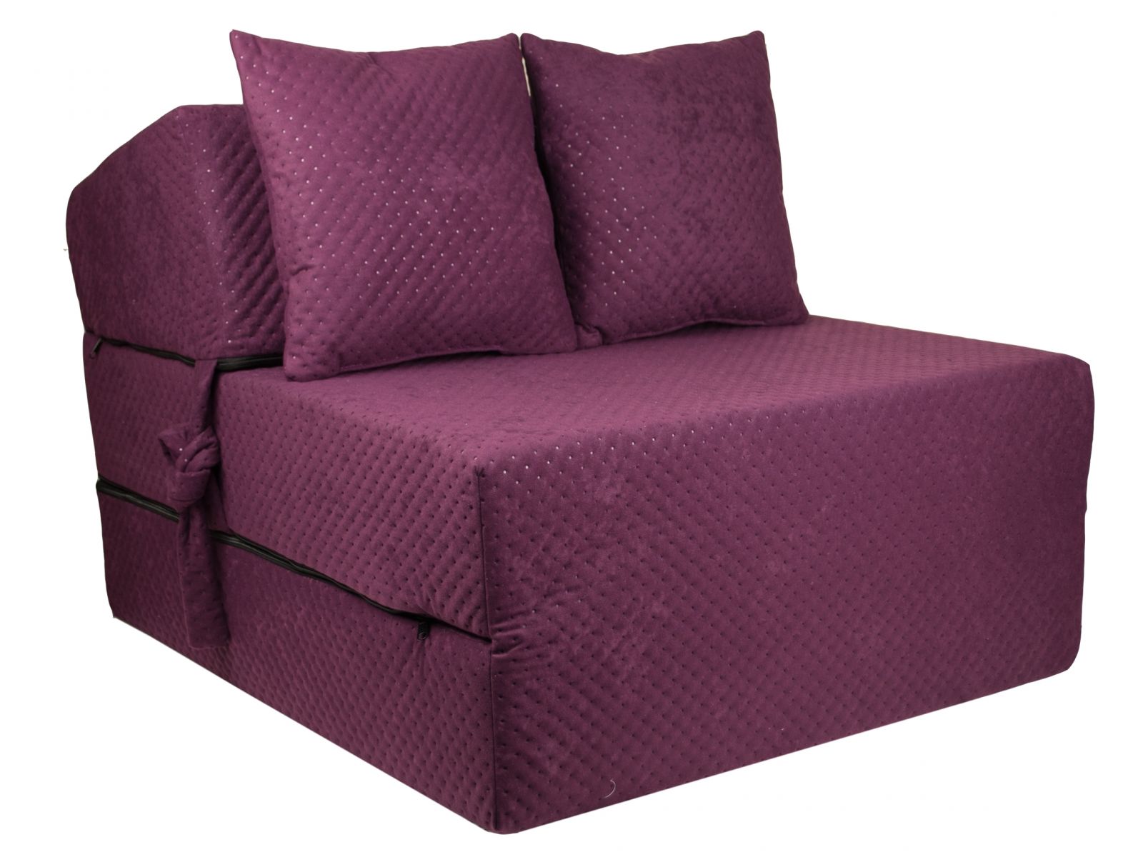 Fimex Rozkládací křeslo Comfort fialové - matrace pro hosty 70x200x15 cm