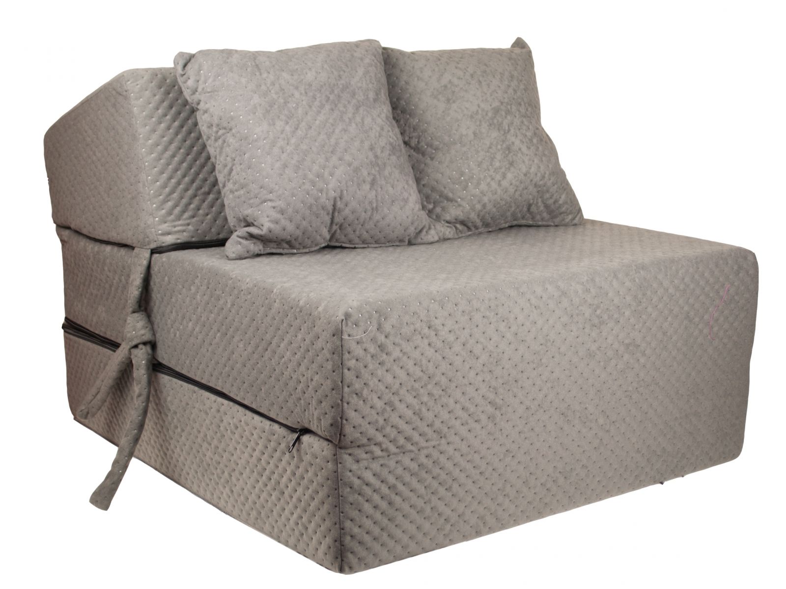 Fimex Rozkládací křeslo Comfort šedé - matrace pro hosty 70x200x15 cm