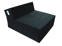 Dětské rozkládací křeslo - černé Dětské rozkládací křeslo - černé