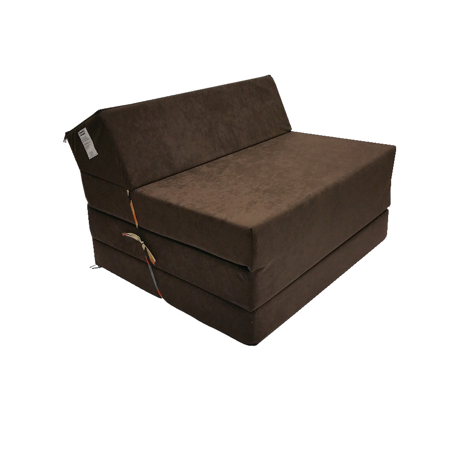 Rozkládací křeslo - matrace pro hosty tmavě hnědá Rozkládací křeslo - matrace pro hosty tmavě hnědá