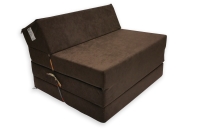 Rozkládací křeslo - matrace pro hosty tmavě hnědá Rozkládací křeslo - matrace pro hosty tmavě hnědá